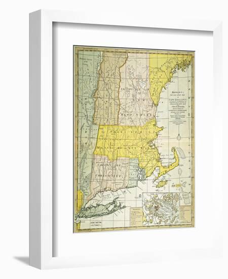 New England Map, C1775-null-Framed Giclee Print