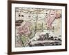 New England Old Map With New Amsterdam Insert View-marzolino-Framed Art Print