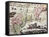 New England Old Map With New Amsterdam Insert View-marzolino-Framed Stretched Canvas