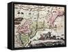 New England Old Map With New Amsterdam Insert View-marzolino-Framed Stretched Canvas