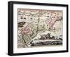 New England Old Map With New Amsterdam Insert View-marzolino-Framed Art Print