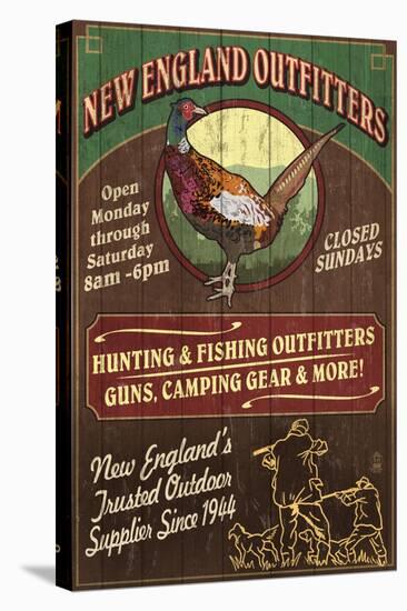 New England Outfitters - Pheasant-Lantern Press-Stretched Canvas