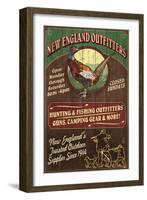 New England Outfitters - Pheasant-Lantern Press-Framed Art Print