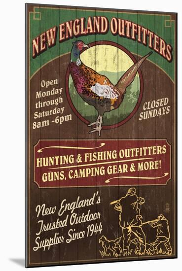 New England Outfitters - Pheasant-Lantern Press-Mounted Art Print