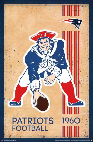 NEW ENGLAND PATRIOTS - RETRO LOGO 14-null-Lamina Framed Poster