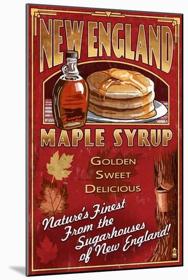 New England - Syrup-Lantern Press-Mounted Art Print