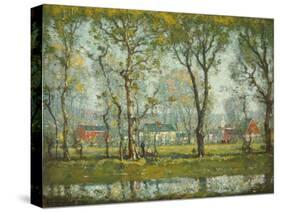 New England Village (Oil on Canvas)-Henry Ward Ranger-Stretched Canvas