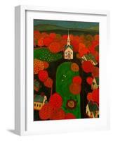 New England Village-John Newcomb-Framed Giclee Print