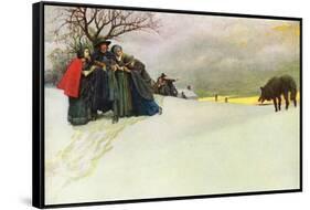 New England Witches-Howard Pyle-Framed Stretched Canvas