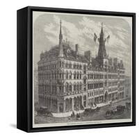 New Exchange Buildings at Birmingham-null-Framed Stretched Canvas
