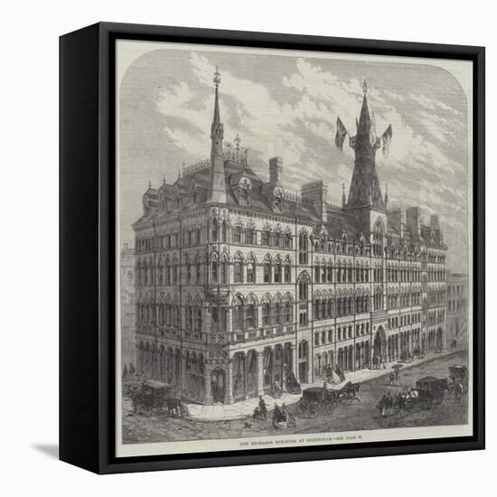 New Exchange Buildings at Birmingham-null-Framed Stretched Canvas