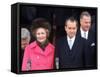 New First Lady Patricia Nixon with Her Husband, President Richard M. Nixon at His Inauguration-Henry Groskinsky-Framed Stretched Canvas