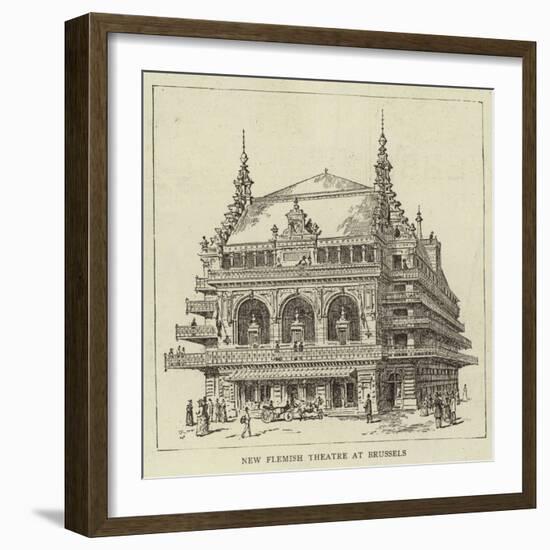 New Flemish Theatre at Brussels-null-Framed Giclee Print