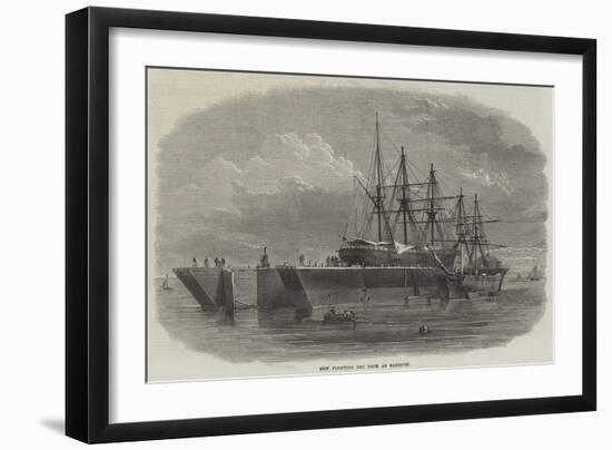 New Floating Dry Dock at Rangoon-null-Framed Giclee Print