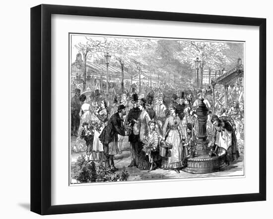 New Flower Market, Paris, 1874-null-Framed Giclee Print