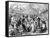 New Flower Market, Paris, 1874-null-Framed Stretched Canvas
