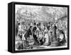 New Flower Market, Paris, 1874-null-Framed Stretched Canvas