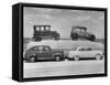 New Ford Cars Arranged to Make Advertising Pictures-William Sumits-Framed Stretched Canvas