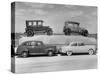 New Ford Cars Arranged to Make Advertising Pictures-William Sumits-Stretched Canvas