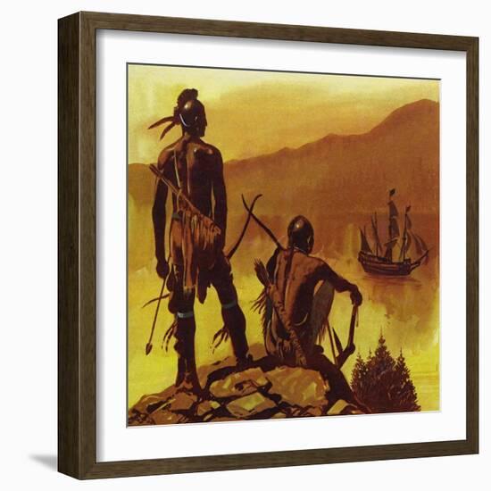 New France Had Few Inhabitants Other Than the Native Indians-null-Framed Giclee Print