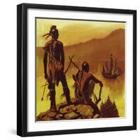 New France Had Few Inhabitants Other Than the Native Indians-null-Framed Giclee Print