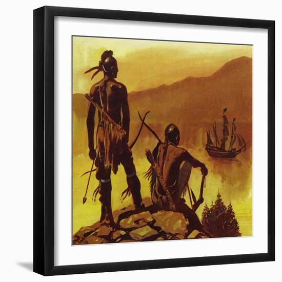 New France Had Few Inhabitants Other Than the Native Indians-null-Framed Giclee Print