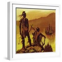 New France Had Few Inhabitants Other Than the Native Indians-null-Framed Giclee Print