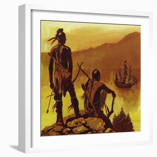 New France Had Few Inhabitants Other Than the Native Indians-null-Framed Giclee Print