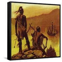 New France Had Few Inhabitants Other Than the Native Indians-null-Framed Stretched Canvas