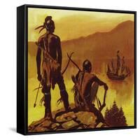 New France Had Few Inhabitants Other Than the Native Indians-null-Framed Stretched Canvas