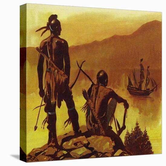 New France Had Few Inhabitants Other Than the Native Indians-null-Stretched Canvas