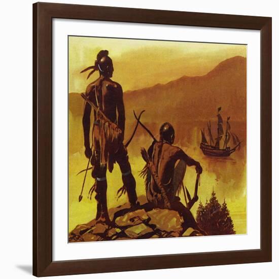 New France Had Few Inhabitants Other Than the Native Indians-null-Framed Giclee Print