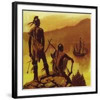 New France Had Few Inhabitants Other Than the Native Indians-null-Framed Giclee Print