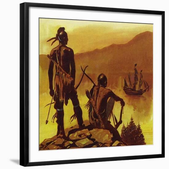 New France Had Few Inhabitants Other Than the Native Indians-null-Framed Giclee Print