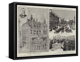 New Free Library Presented to the City of Edinburgh by Mr Andrew Carnegie-null-Framed Stretched Canvas