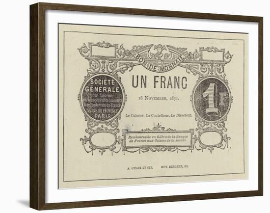 New French Bank Note-null-Framed Giclee Print