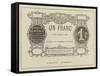 New French Bank Note-null-Framed Stretched Canvas