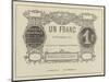 New French Bank Note-null-Mounted Giclee Print