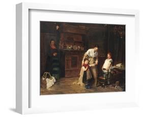 New Friends, 1875 (Oil on Canvas)-Bertha Wegmann-Framed Giclee Print