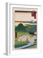 New Fuji, Meguro', from the Series 'One Hundred Views of Famous Places in Edo'-Utagawa Hiroshige-Framed Giclee Print