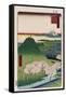 New Fuji, Meguro', from the Series 'One Hundred Views of Famous Places in Edo'-Utagawa Hiroshige-Framed Stretched Canvas