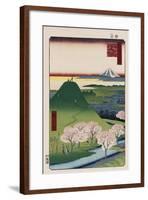 New Fuji, Meguro', from the Series 'One Hundred Views of Famous Places in Edo'-Utagawa Hiroshige-Framed Giclee Print