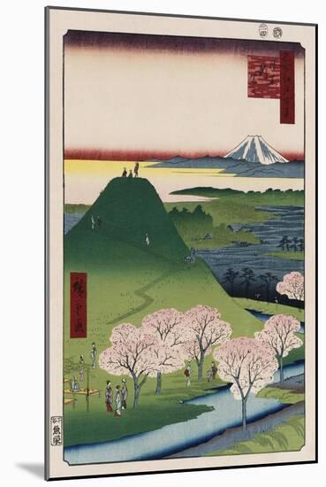 New Fuji, Meguro', from the Series 'One Hundred Views of Famous Places in Edo'-Ando Hiroshige-Mounted Giclee Print