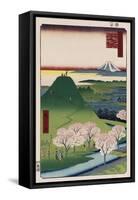 New Fuji, Meguro', from the Series 'One Hundred Views of Famous Places in Edo'-Ando Hiroshige-Framed Stretched Canvas