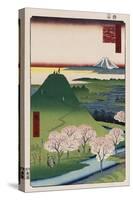 New Fuji, Meguro', from the Series 'One Hundred Views of Famous Places in Edo'-Ando Hiroshige-Stretched Canvas