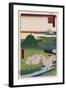 New Fuji, Meguro', from the Series 'One Hundred Views of Famous Places in Edo'-Ando Hiroshige-Framed Giclee Print