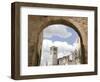 New Gate Assisi and View of the Franciscan Basilica, Assisi, Umbria, Italy-Olivieri Oliviero-Framed Photographic Print