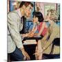 New Girl  - Saturday Evening Post "Men at the Top", August 8, 1959 pg.21-Bernard D'Andrea-Mounted Giclee Print