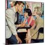 New Girl  - Saturday Evening Post "Men at the Top", August 8, 1959 pg.21-Bernard D'Andrea-Mounted Premium Giclee Print