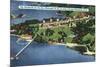 New Hampshire, Aerial View of Wentworth by the Sea, Newcastle and Portsmouth-Lantern Press-Mounted Premium Giclee Print